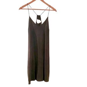 Cynthia Rowley Black Silk Slip Dress